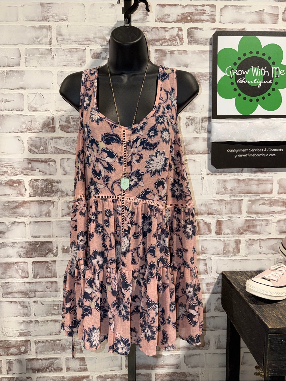 torrid Pink Floral Tiered Tank Tunic